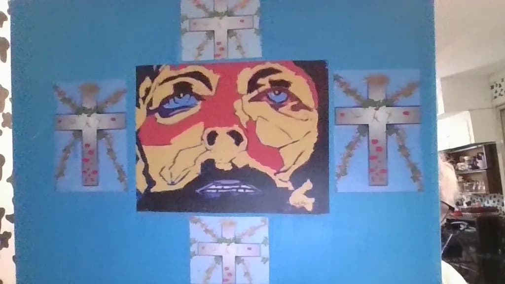 Pop Art Crucifixion Portrait